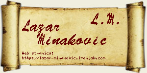 Lazar Minaković vizit kartica